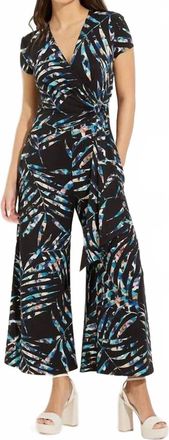 Joseph Ribkoff Printed Wrap Jumpsuit In Multi
