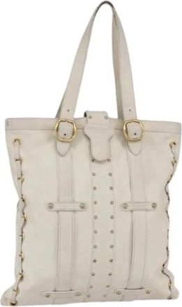 Valentino Pre-owned Leren Tote - Dames - Vintage Shopper - Wit - ONE Size - Leer - Vintage