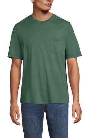 Lands End Super-T Short Sleeve T-Shirt with Pocket in Eucalyptus at Nordstrom, Size Xx-Large