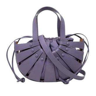Bottega Veneta Pre-owned Satchel - Dames - Vintage Handtas - Paars - ONE Size - Leer - Vintage