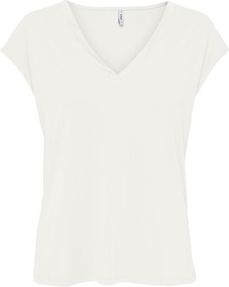 Only T-shirt met korte mouwen en V-hals