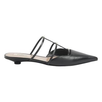 Valentino Heeled Mules, female, Black, Size: 7 1/2 US Rockstud Wispy Mules