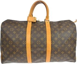 Louis Vuitton Pre-owned Weekend Bags, female, Brown, Size: ONE SIZE Pre-owned Keepall Travel Bag
