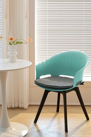 Living and Home 4Pcs Swivel PP Dining Chairs with Armrest ( Load Capacity 150kg ) in Blue