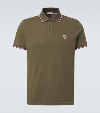Moncler Logo cotton piqu&eacute; polo shirt
