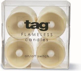 Tag Set of 4 Ivory LED Votive Candles Flameless Tealights in Beige at Nordstrom