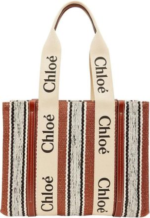 Chlo&eacute; Medium Woody Tote - Dames - Shoppers - Bruin - ONE Size - Katoen - Tassen