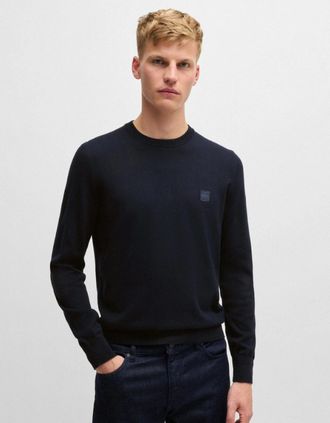 HUGO BOSS Mens BOSS Orange Kanovano Mens Crew Neck Jumper NOS - Dark Blue 404 - Navy - Size: 46