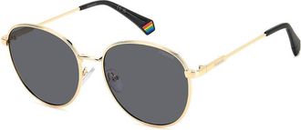 Polaroid Gouden Metalen Zonnebril