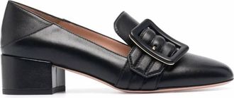 Bally Janelle Buckle Leather Pumps, Brand Size 35 ( US Size 4.5 )