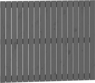 vidaXL Cabecero De Cama De Pared Madera Maciza Pino Gris 108x3x90 Cm Vidaxl