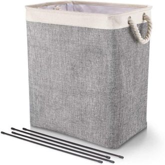 OEM Cesto Para Ropa Sucia Plegable - 41 X 31 X 50 Cm - Tela De Lino Gruesa Con Forro Impermeable Tc - Para Lavander&iacute;a Habitaci&oacute;n Ba&ntilde;o - 1 Unidad