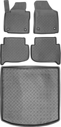 OEM Juego De Alfombrillas Para Coche Y Maletero Para Volkswagen Touran I Minivan (2003-2010)