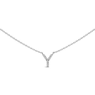 House of Brilliance 10K Gold Diamond Accent A-Z Block Initial Pendant Necklace