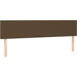 vidaXL Cabeceros 2 Unidades De Tela Marr&oacute;n Oscuro 90x5x78/88 Cm Vidaxl