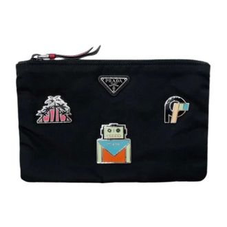 Prada Pre-owned Clutches, female, Black, Size: ONE SIZE Pre-owned Clutch Bag, Pouch