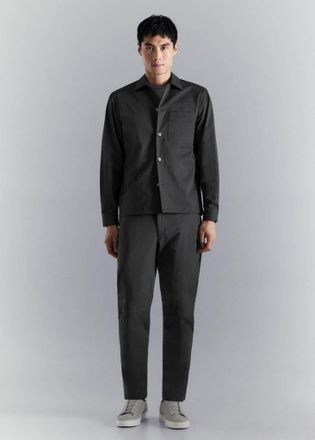 Mango Sovracamicia non-iron tasca grigio scuro vigor&eacute; - Uomo - XXL - MANGO MAN