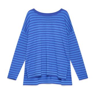 Maliparmi Soft Touch Truien - Dames - Ronde hals truien - Blauw - S - Wol - Truien & Vesten