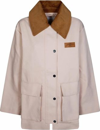 Ganni Heavy Twill Jacket - Dames - Zomerjassen - Roze - 2Xs/Xs - Jassen