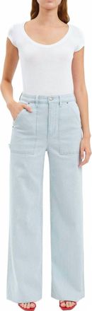 Daze Far Out Utility Jeans In Blue Bell Stripe