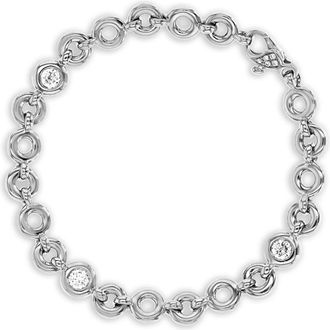 Pragnell Bracciale RockChain in oro bianco 18kt con diamanti - Argento