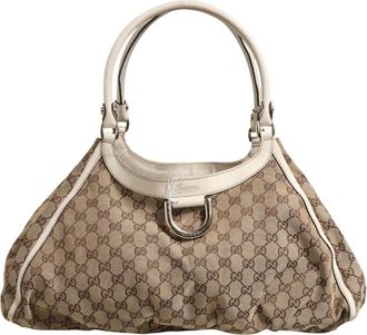 Gucci Canvas Abbey D Ring Shoulder Womens Bag (Pre-Owned)