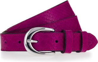 Tamaris Lederg&uuml;rtel TAMARIS, Damen, Gr. 100, brombeere, Rindsleder, gemustert, unifarben, G&uuml;rtel Lederg&uuml;rtel, 2,5 cm breit, gemustert, Doppelschnalle