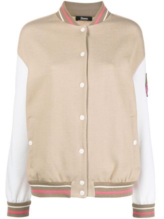 Herno two-tone tipped bomber jacket - Neutrals