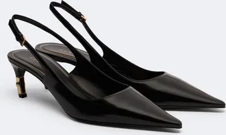 Gucci Eva leather slingback pumps