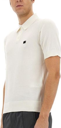 Dolce & Gabbana Logo-Embroidered Cotton Polo - White