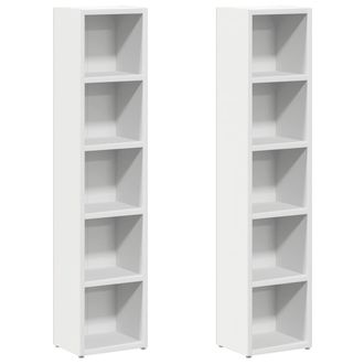 vidaXL Vidaxl - Estanter&iacute;a Para Cds 2 Uds Madera Contrachapada 21x16x93,5 Cm