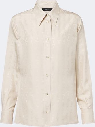 Gucci Camisa de jacquard de seda
