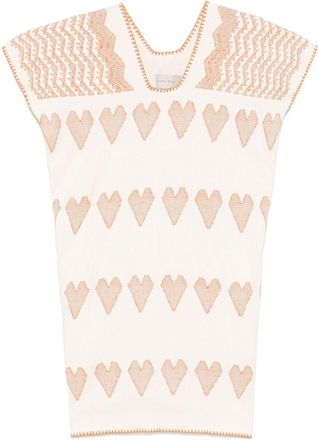 Pippa Holt Heart-Detail Mini Dress - Womens - Fabric