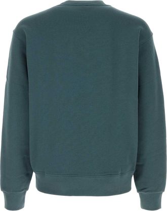 Kenzo Mens Signature Sweatshirt Green Cotton Sweater