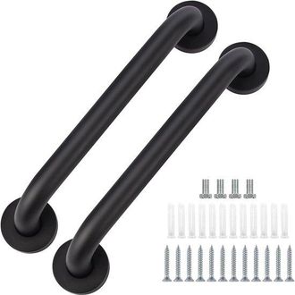 OEM Soporte De Pared, Agarre Extra, Asa, Juego De 2 Soportes De Ba&ntilde;o De Acero Inoxidable Con Revestimiento De Aceite Negro De 30 Cm, Sala De Estar