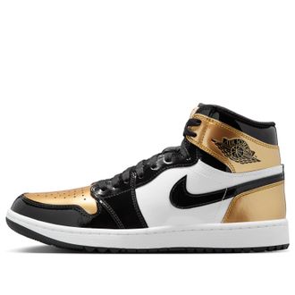 Nike Jordan Air Jordan 1 High Golf Patent Gold Toe DQ0660-002