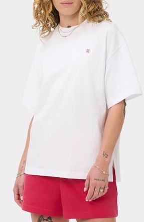 Sweaty Betty Holiday Graphic T-Shirt in White Equipment Print at Nordstrom, Size Medium