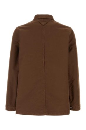 Prada Mens Brown Canvas Jacket Tabacco Exterior: Cotton Giubbini