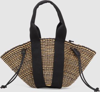 Muu&ntilde; Panier Mini So Hstripe Naturel Noir