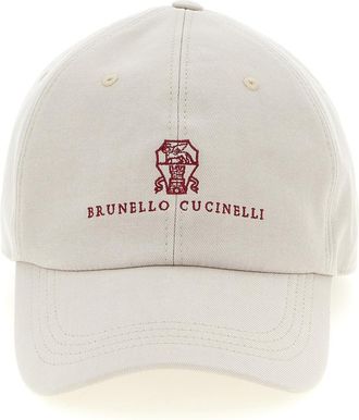 Brunello Cucinelli Beige Baseball Textured Hat