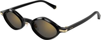 Cartier Grey Multilayer Geometric Ladies Sunglasses CT0540S 001 48