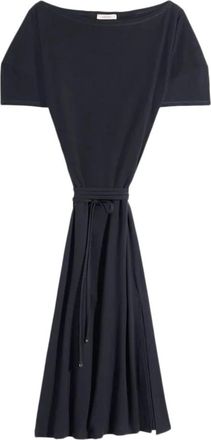 Christophe Lemaire Off Shoulder Jurk - Dames - Casual kleedjes - Zwart - S - Kleedjes