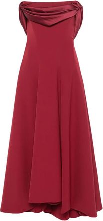 Rhea Costa Abito midi Salma - Rosso
