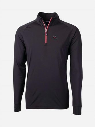 Cutter & Buck Mens Quarter Zip Pullover Top In Black