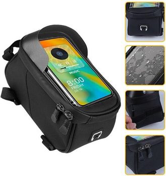 OEM Bolsa Impermeable Para Cuadro De Bicicleta, Soporte Para Tel&eacute;fono De Bicicleta (ideal Para Navegaci&oacute;n), Bolsas Para Cuadro De Bicicleta