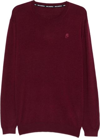 Karl Lagerfeld Maglione in lana - Rosso