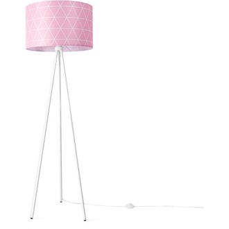 Paco Home Paco Home - Luminaria De Pie Sal&oacute;n Dormitorio E27 Escandinava Rosa Gris Azul Decoraci&oacute;n Rosa (&oslash;45.5cm), L&aacute;mpara De Pie - Blanco