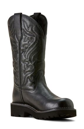 Ariat Fatbaby Dawn Western Boot in Black Deertan at Nordstrom, Size 6.5