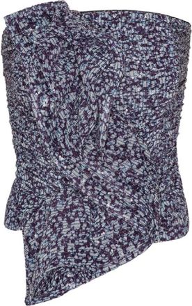 Rotate Cropped Ruffle Strapless Top, Brand Size 40 ( US Size 6 )