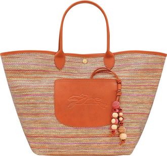 Longchamp Large Le Pliage Panier Rainbow Raffia Tote at Nordstrom